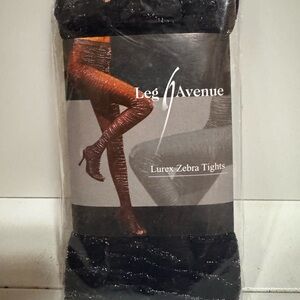 Leg Avenue Black Lurex Tights